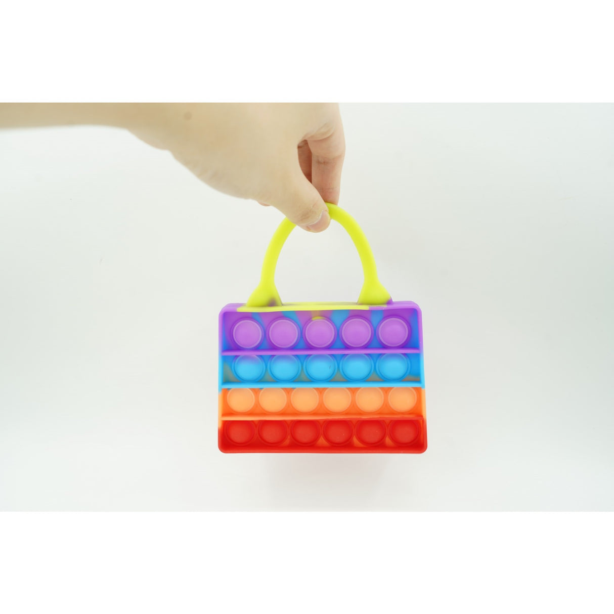 Jucarie Antistres din silicon Vivimall, Pop It Now And Flip It, Geanta de umar, Multicolor - vivimall.ro