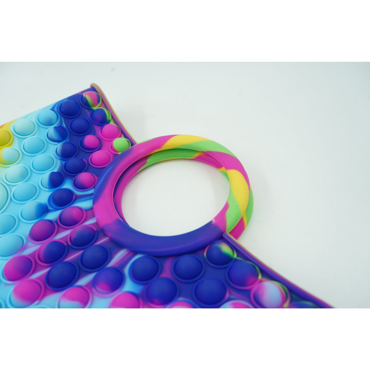Jucarie Antistres din silicon Flippy, Pop It Now And Flip It, Geanta mare, 28 cm, Multicolor, Model 6 - vivimall.ro