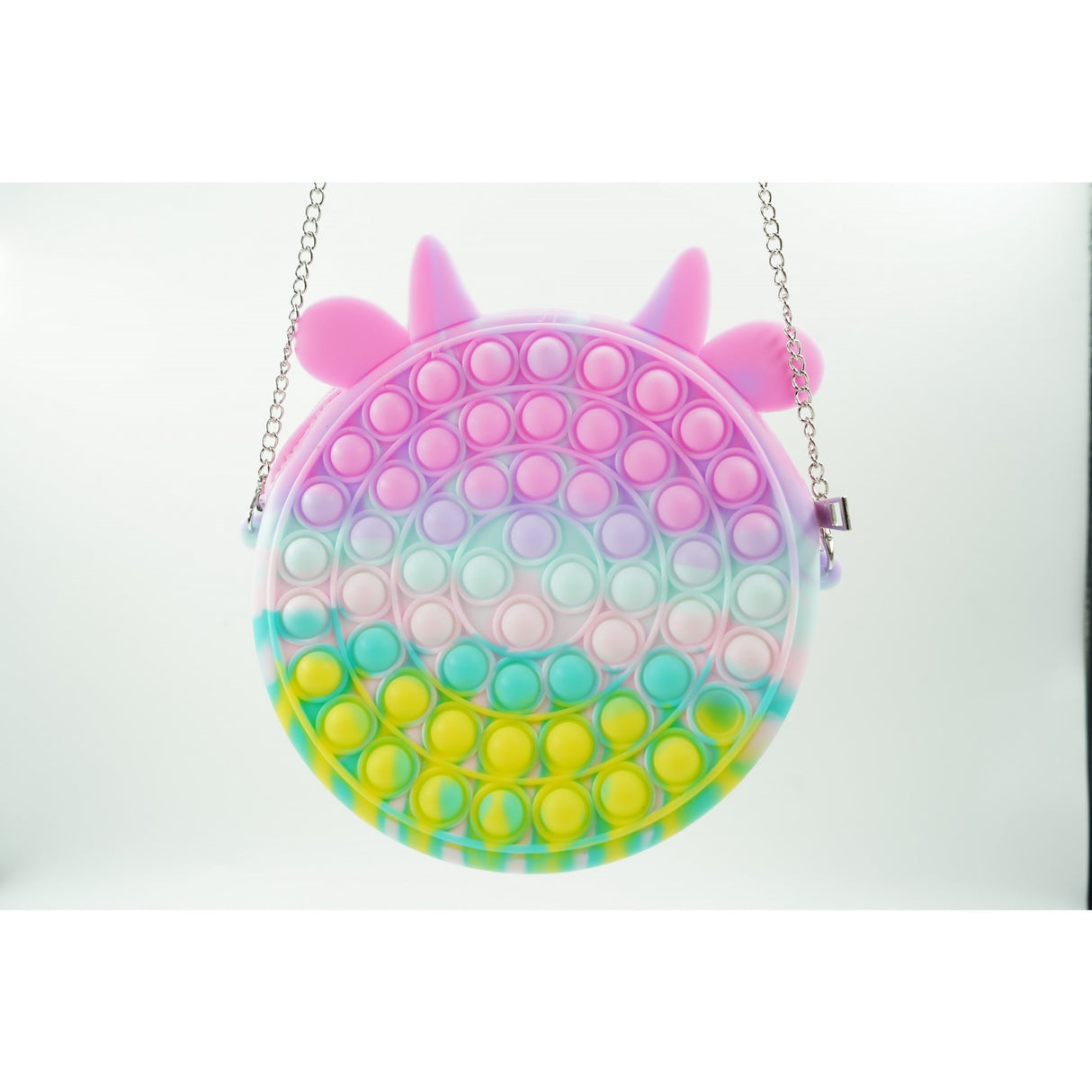 Jucarie antistres din silicon Flippy, Pop it Now and Flip It ,Geanta ,Multicolor - vivimall.ro