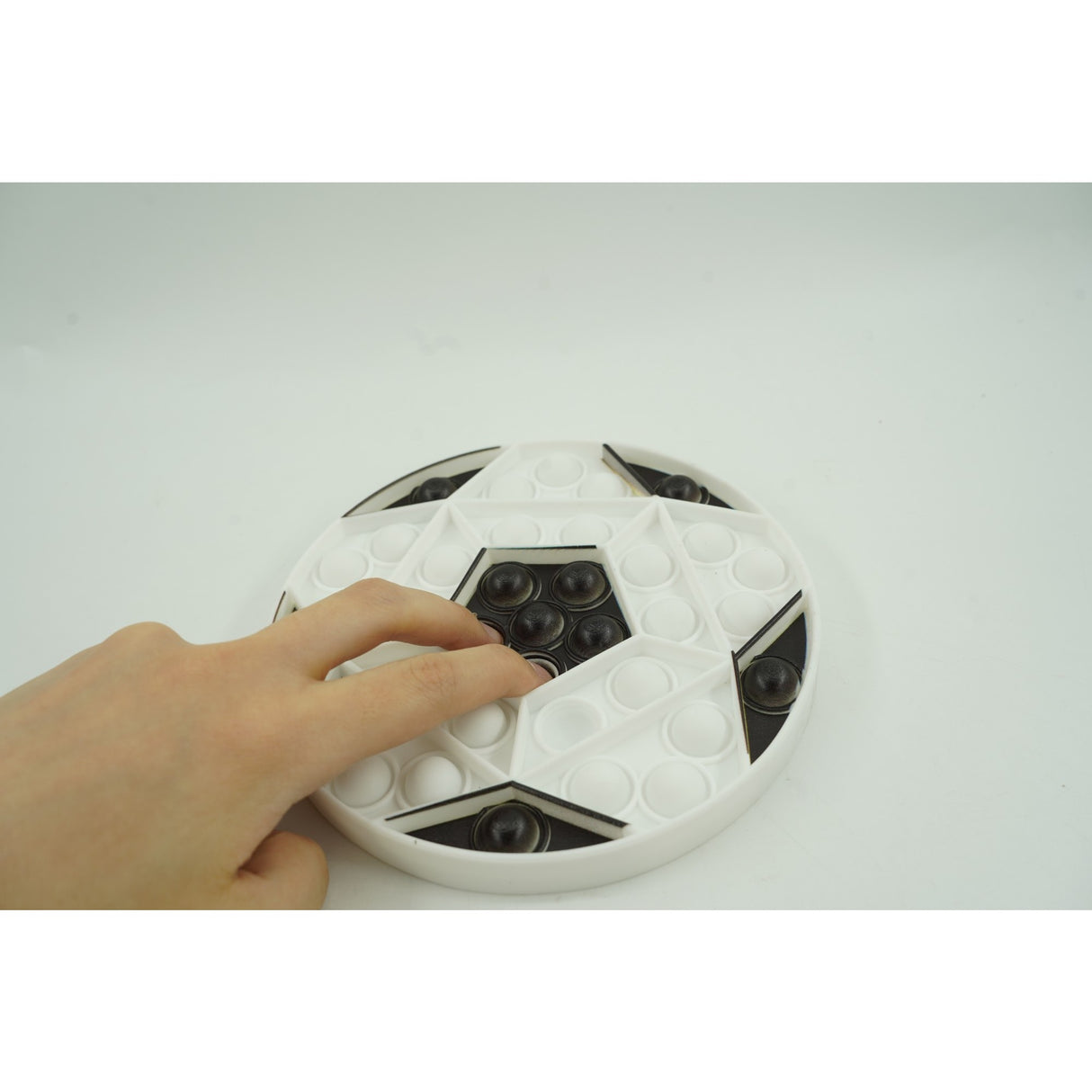 Jucarie antistres din silicon Vivimall, Pop it Now and Flip It , Minge , Alb - vivimall.ro