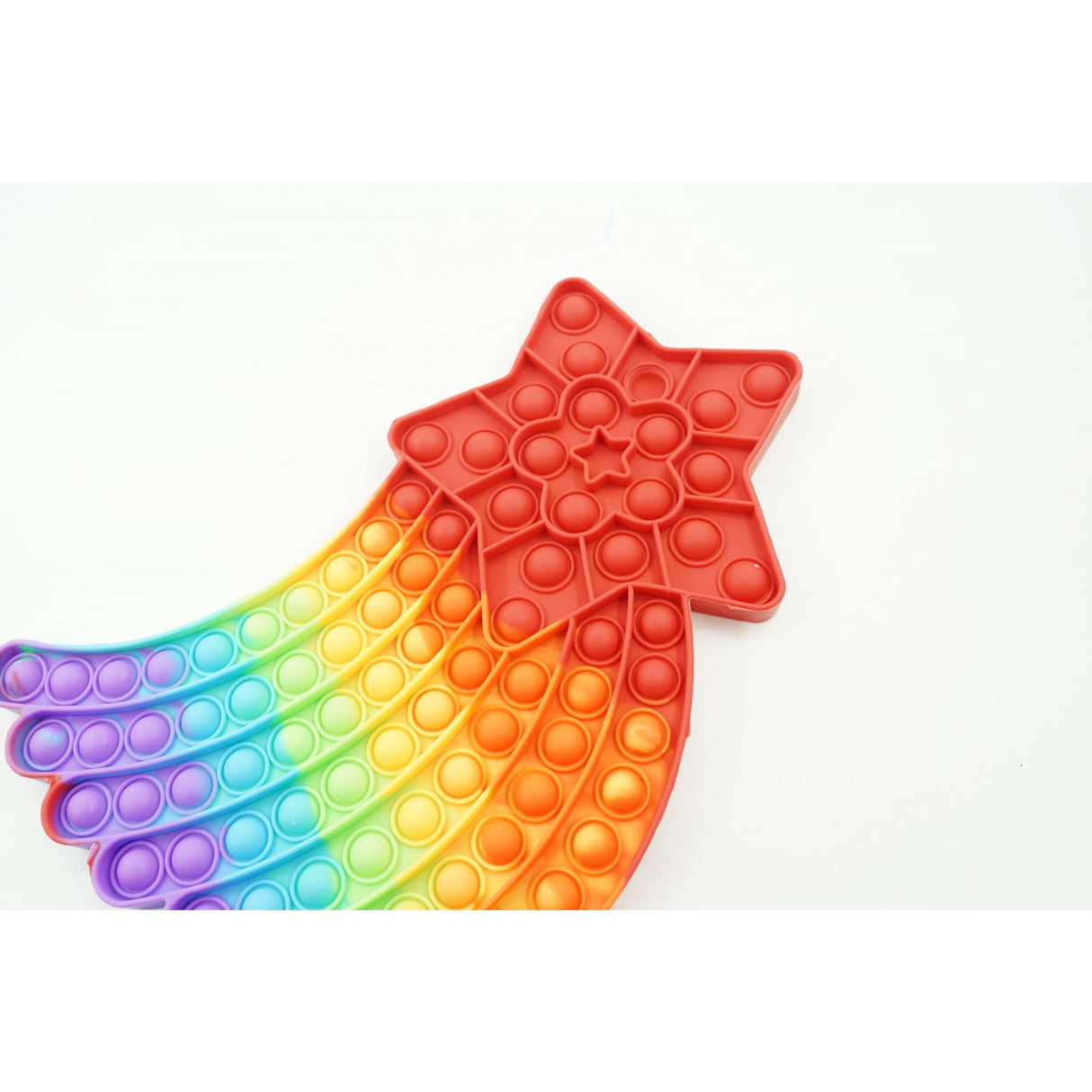 Jucarie antistres din silicon, Flippy, Pop It Now and Flip It, Stea cazatoare, Multicolor - vivimall.ro