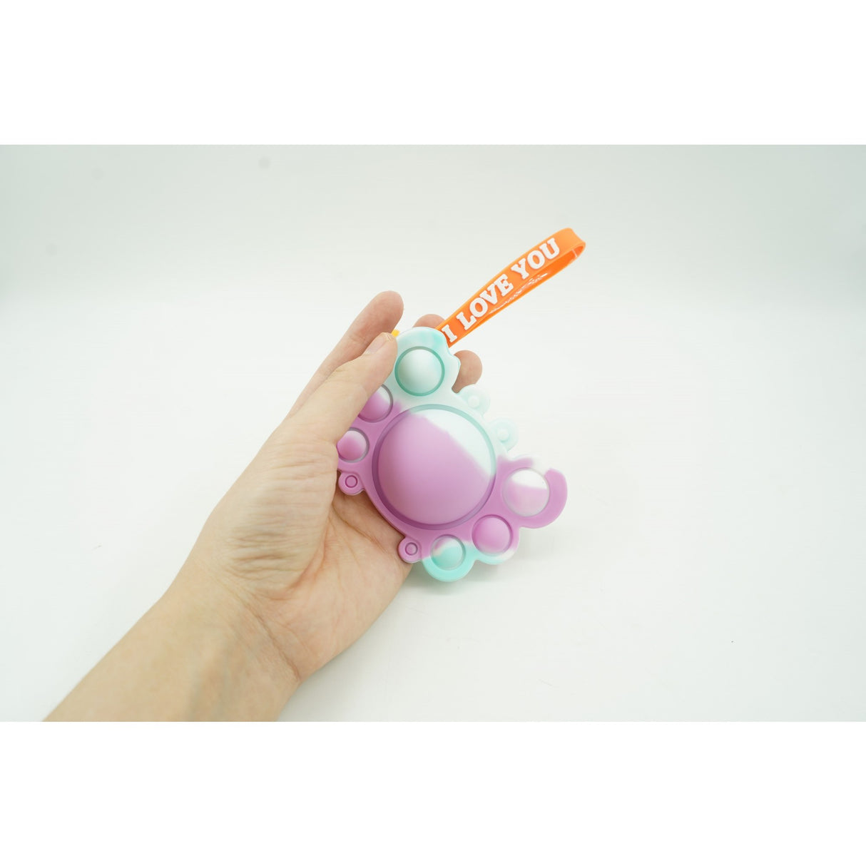 Jucarie antistres din silicon, Flippy®, Pop It Now tip breloc, Crab, Multicolor, V1 - vivimall.ro