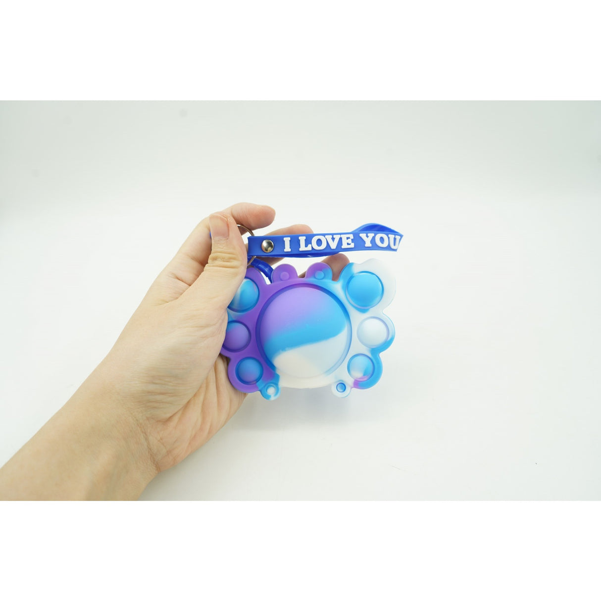 Jucarie antistres din silicon, Flippy®, Pop It Now tip breloc, Crab, Multicolor, V2 - vivimall.ro