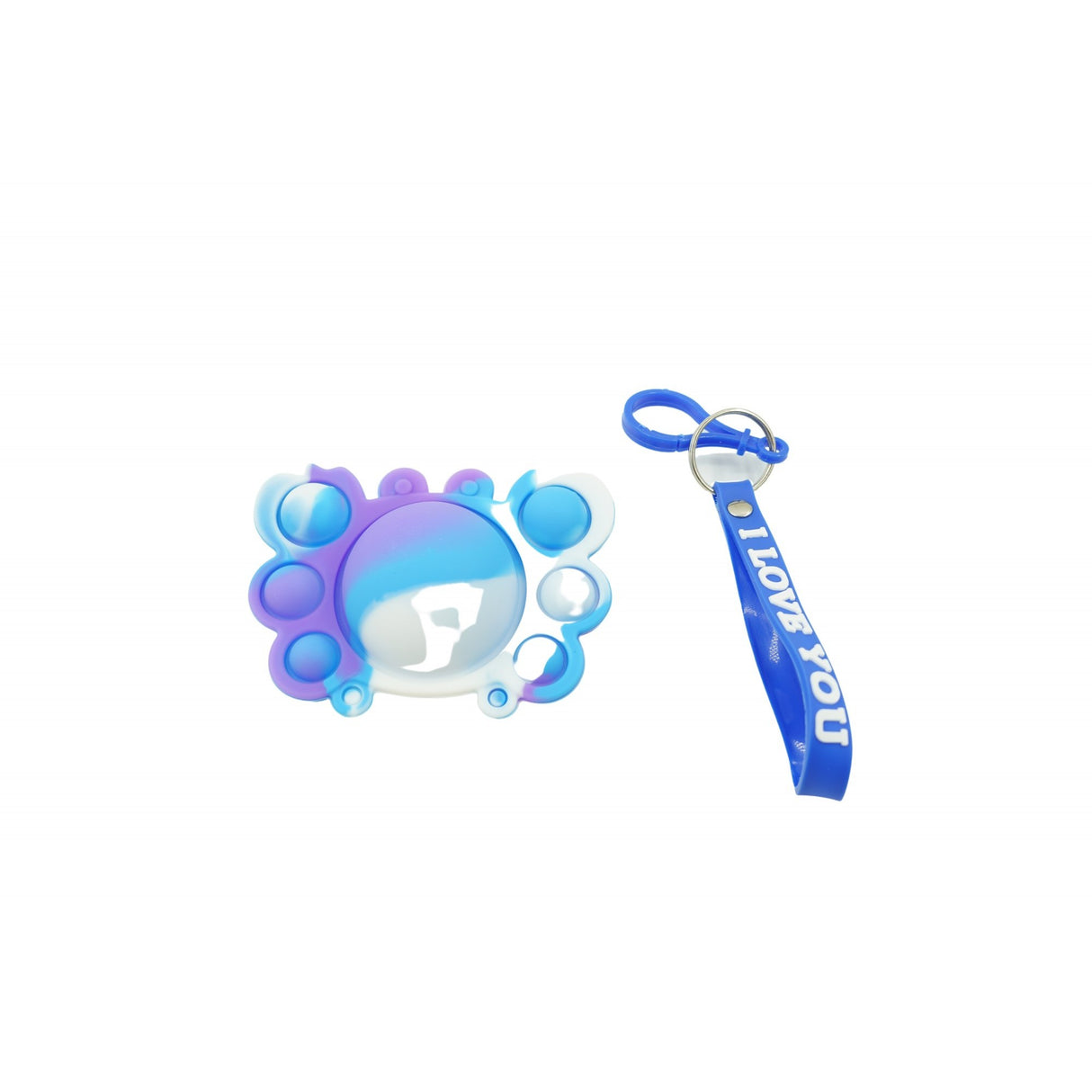 Jucarie antistres din silicon, Flippy®, Pop It Now tip breloc, Crab, Multicolor, V2 - vivimall.ro