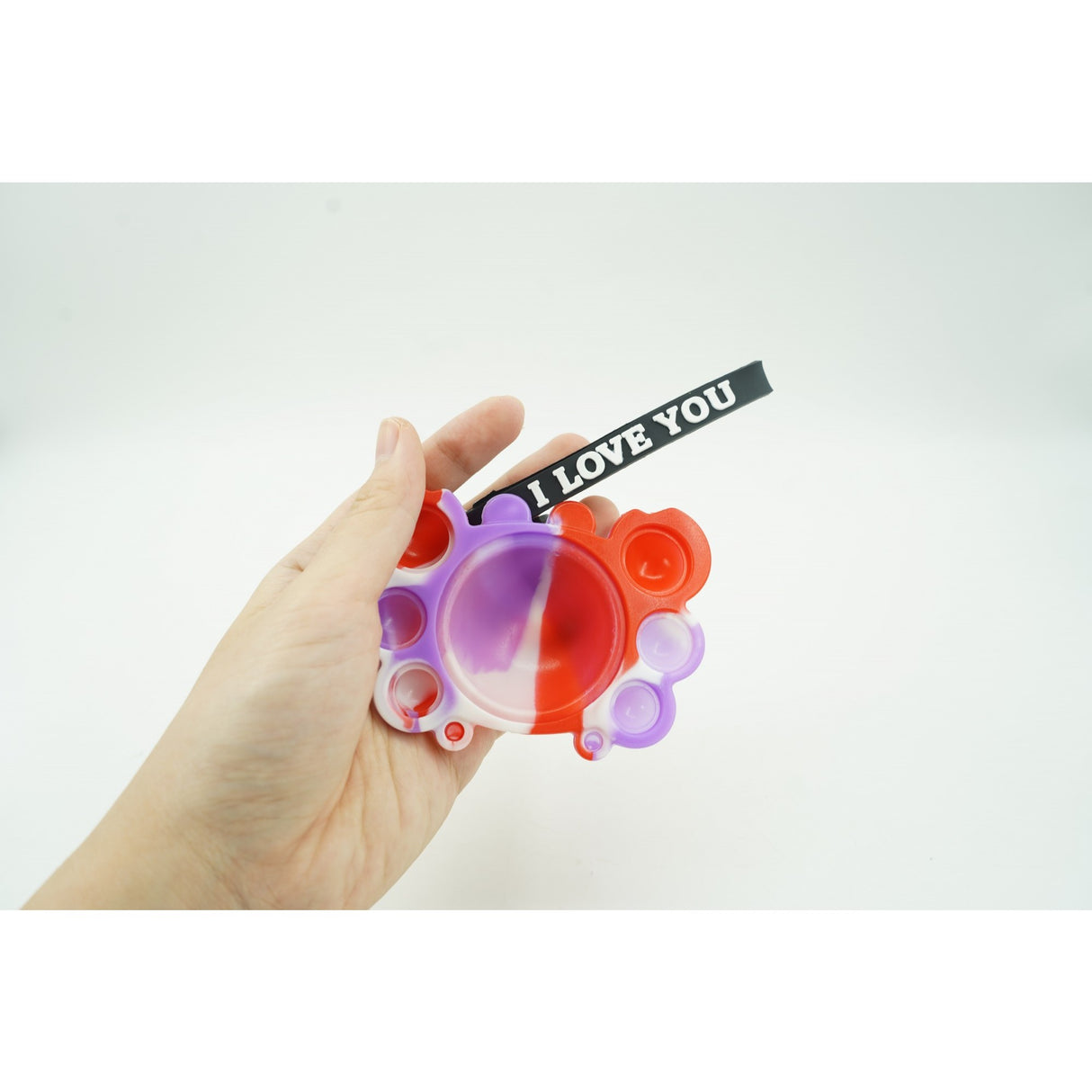 Jucarie antistres din silicon, Flippy®, Pop It Now tip breloc, Crab, Multicolor, V4 - vivimall.ro