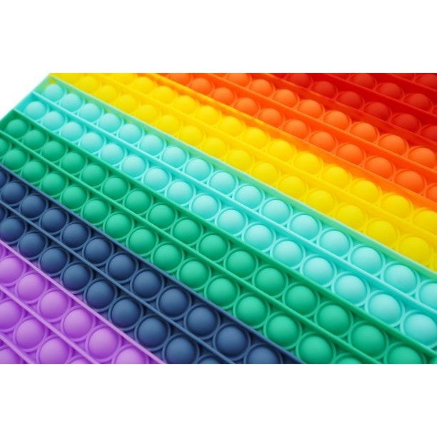 Jucarie antistres din silicon, Pop it Now and Flip it, 30 cm, Patrat mare, multicolor - vivimall.ro
