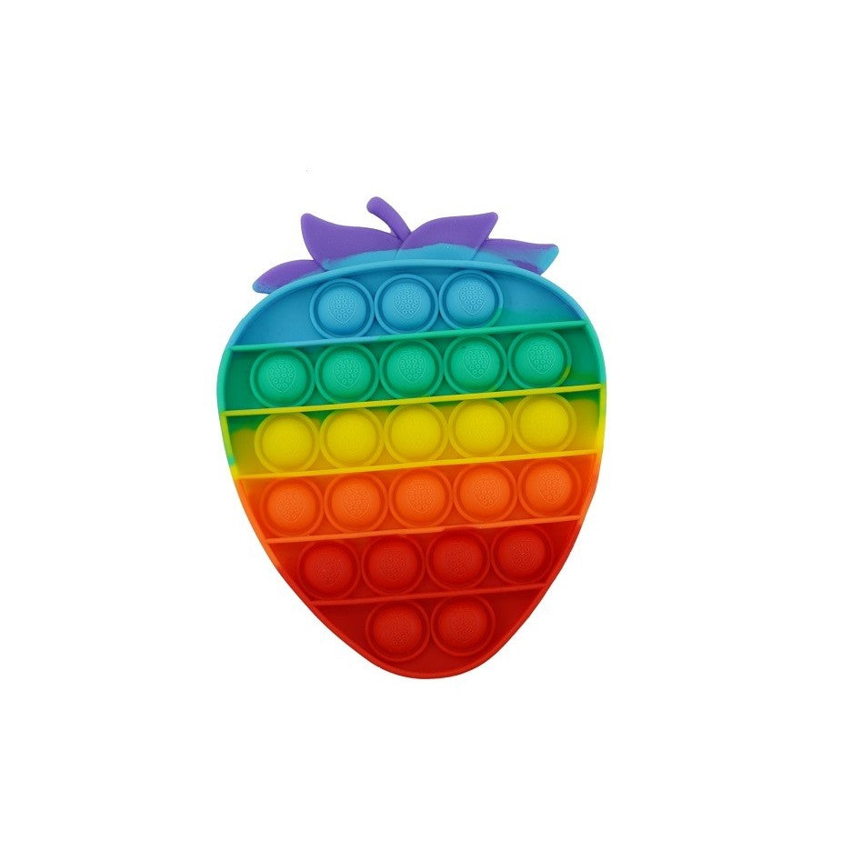 Jucarie Antistres Din Silicon Pop It Now And Flip It, Capsuna