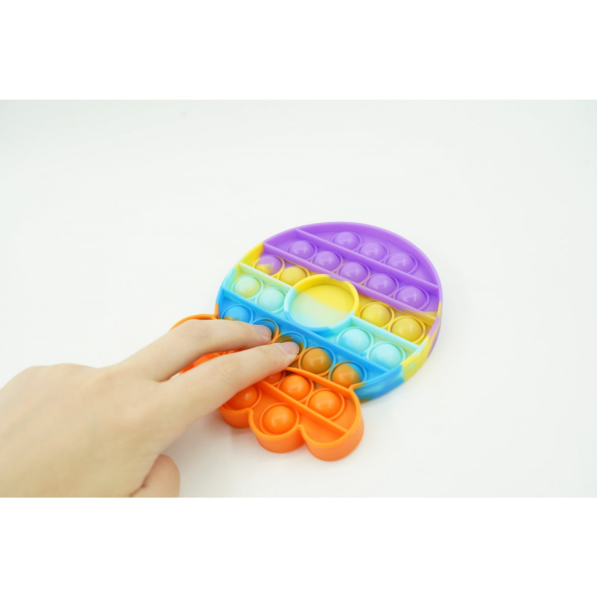 Jucarie antistres din silicon, Pop It Now and Flip It, Caracatita, Multicolor - vivimall.ro