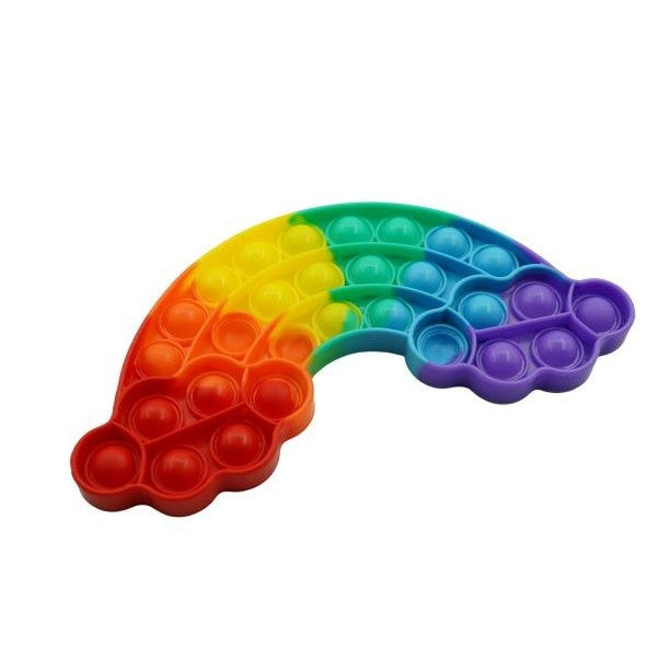 Jucarie antistres din silicon, Pop it Now and Flip It, Curcubeu, Multicolor - vivimall.ro
