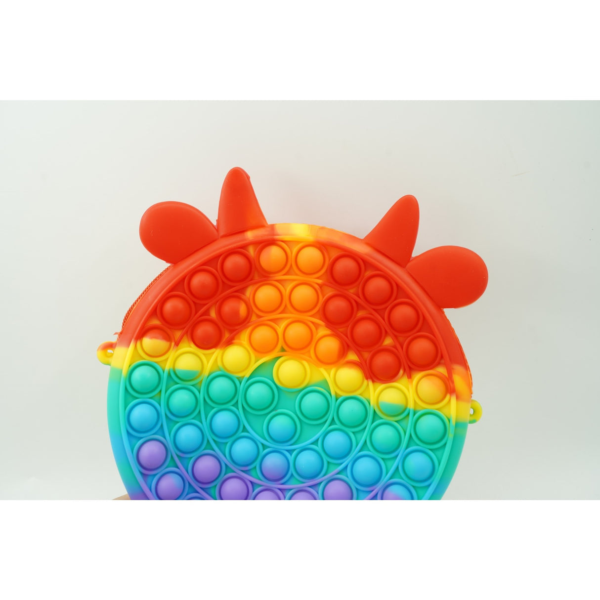 Jucarie antistres din silicon, Pop it Now and Flip It, Flippy, Geanta, Model 4, Multicolor - vivimall.ro