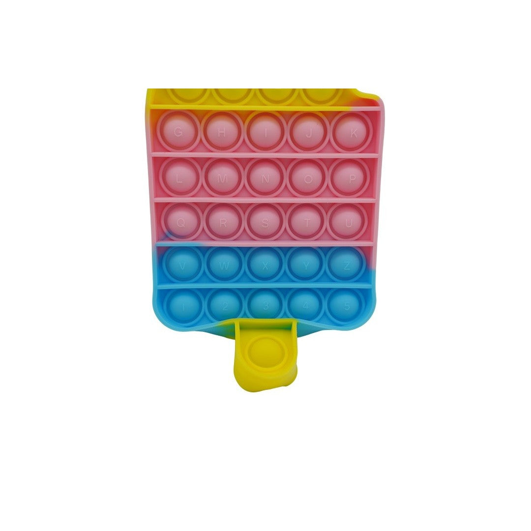 Jucarie antistres din silicon, Pop it Now and Flip It, Inghetata, Model 2, Multicolor - vivimall.ro