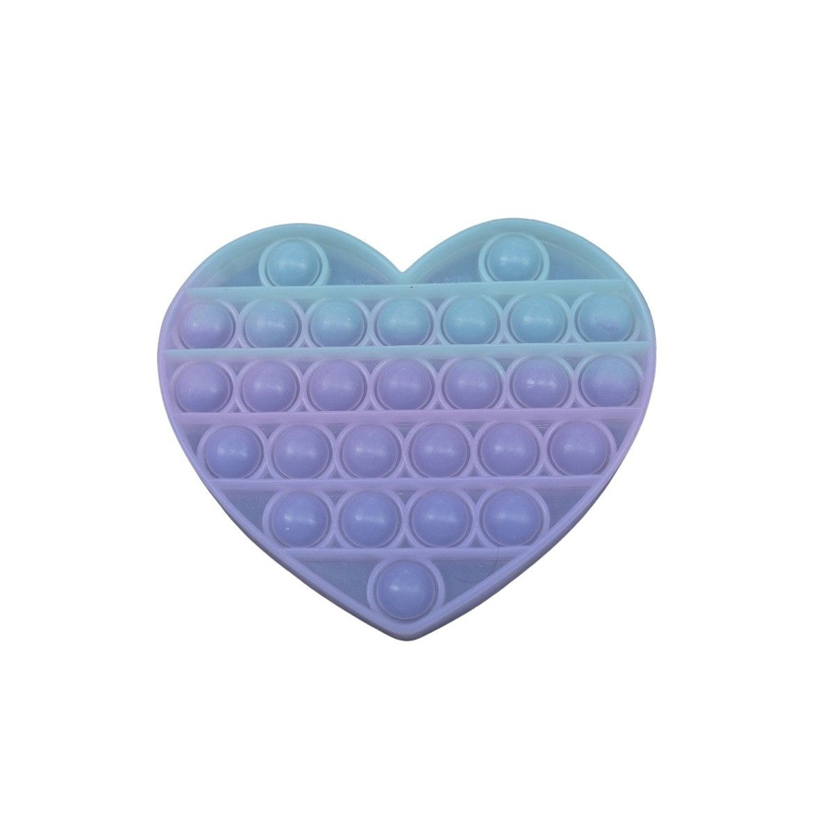 Jucarie antistres din silicon, Pop it Now and Flip It, Inima, Transparent - vivimall.ro