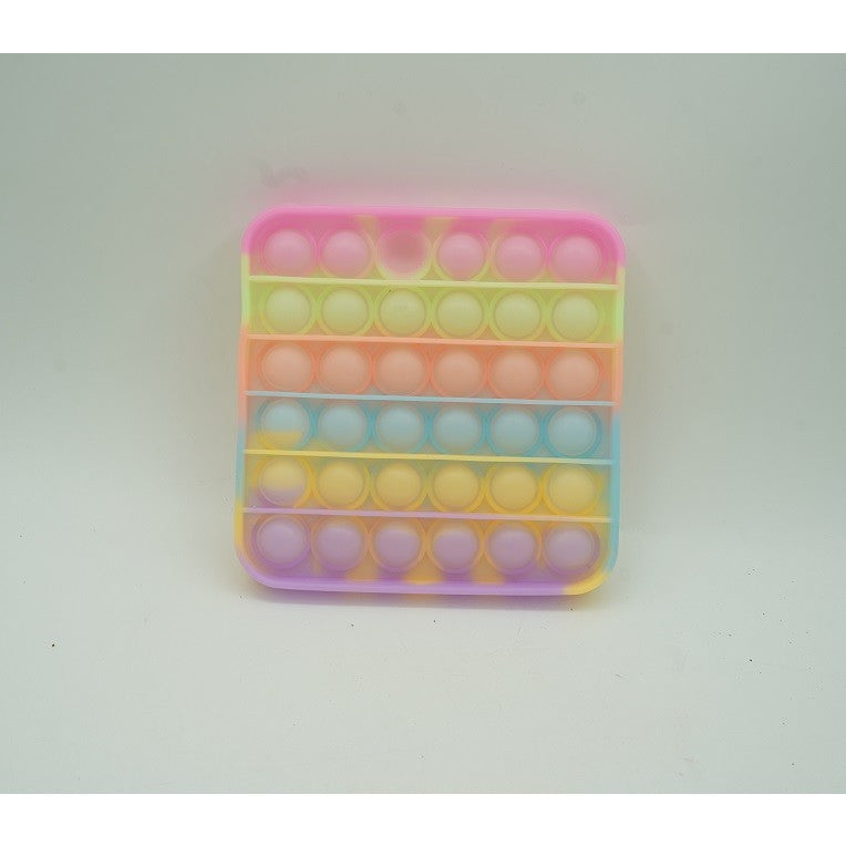 Jucarie antistres din silicon, Pop it Now and Flip It, Patrat, Fosforescent, Multicolor - vivimall.ro