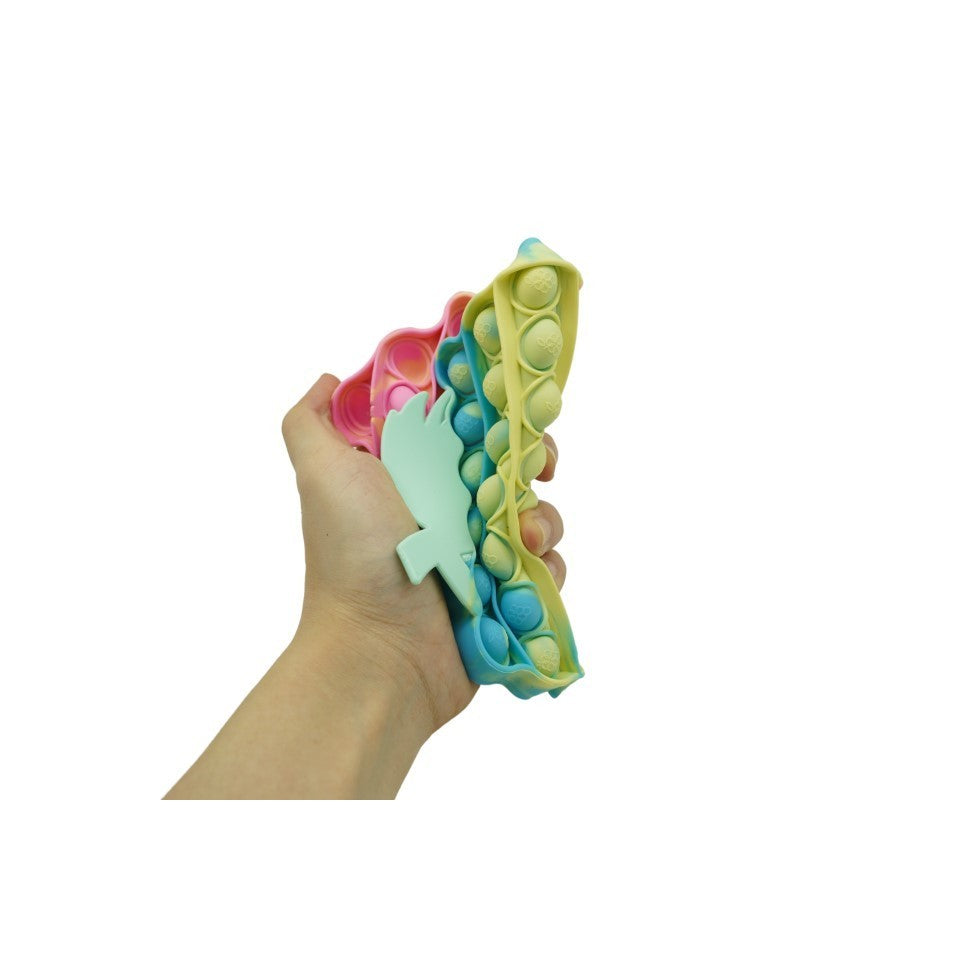 Jucarie antistres din silicon, Pop it Now and Flip It, Strugure, Multicolor - vivimall.ro