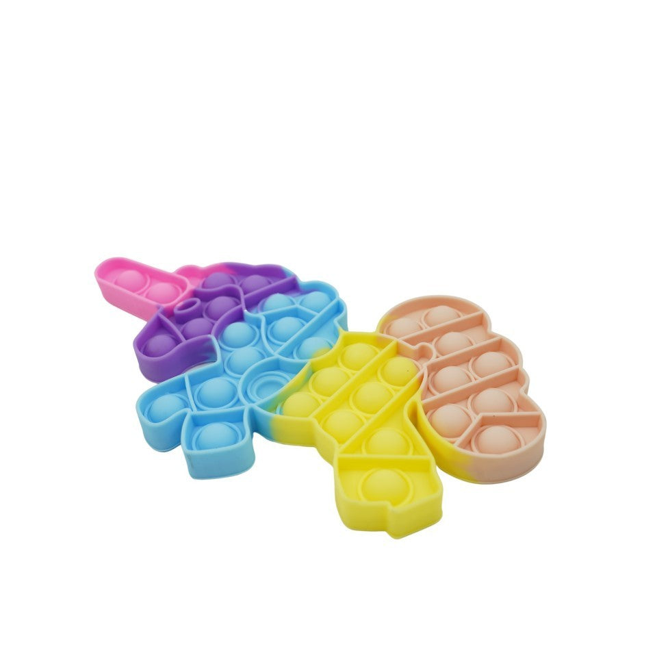 Jucarie antistres din silicon, Pop it Now and Flip It, Unicorn, Multicolor, Model 2 - vivimall.ro