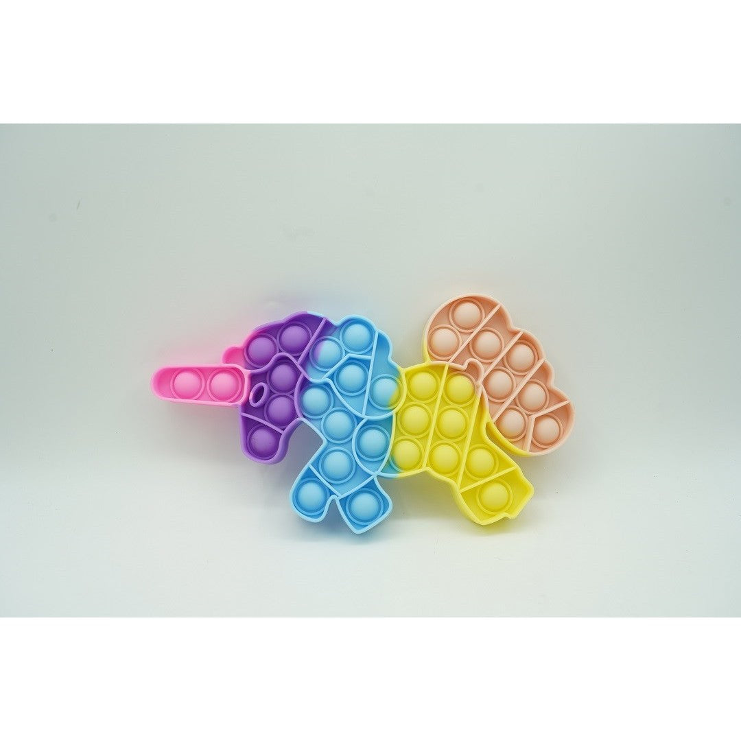 Jucarie antistres din silicon, Pop it Now and Flip It, Unicorn, Multicolor, Model 2 - vivimall.ro