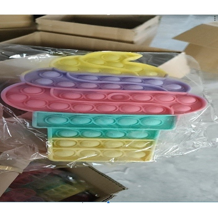 Jucarie antistres din silicon, Pop It Now and Flip It, Vafa, 20 cm, Multicolor - vivimall.ro