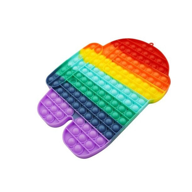 Jucarie antistres din silicon Pop it now, forma Among Us, multicolor, urias - vivimall.ro