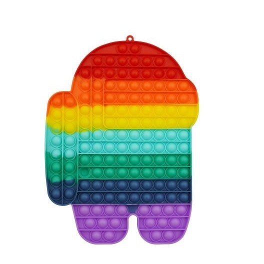 Jucarie antistres din silicon Pop it now, forma Among Us, multicolor, urias - vivimall.ro