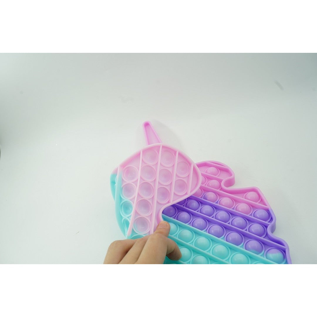 Jucarie antistres din silicon Pop it now, Unicorn, multicolor, urias, model 2 - vivimall.ro