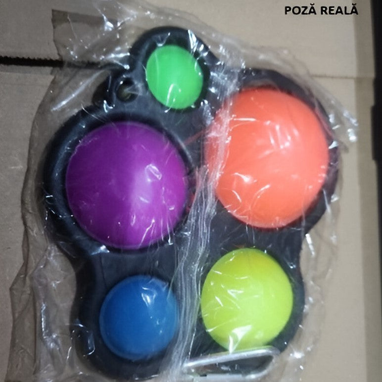 Jucarie Antistres Vivimall - Fidget Toy, Simple Dimple, Negru - vivimall.ro