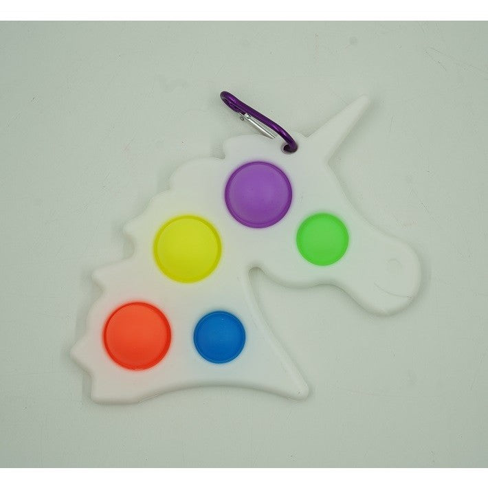 Jucarie Antistres Vivimall - Fidget Toy, Simple Dimple, Unicorn, Alb