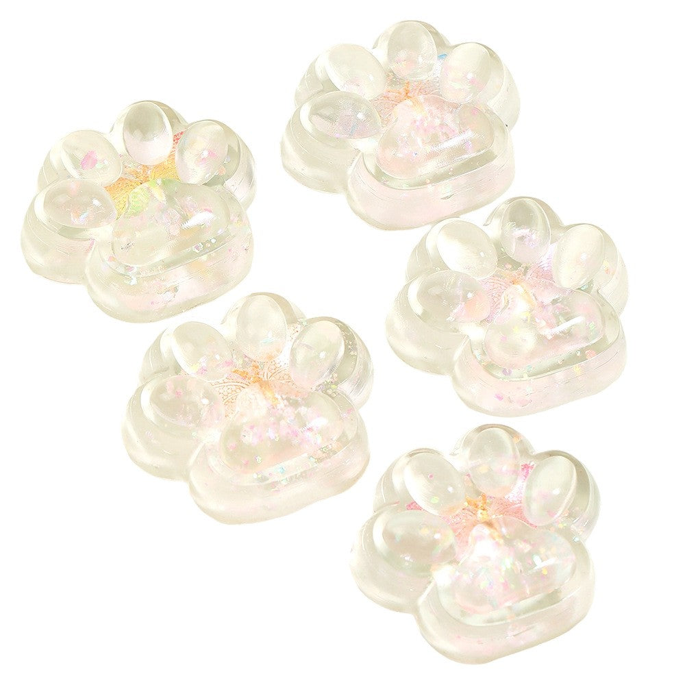 Jucarie Antistres Squishy, Vivimall, Labuta de Pisica Pufoasa, cu Revenire Lenta, 7 x 6.5 cm, Model Fluturi, Multicolor - vivimall.ro