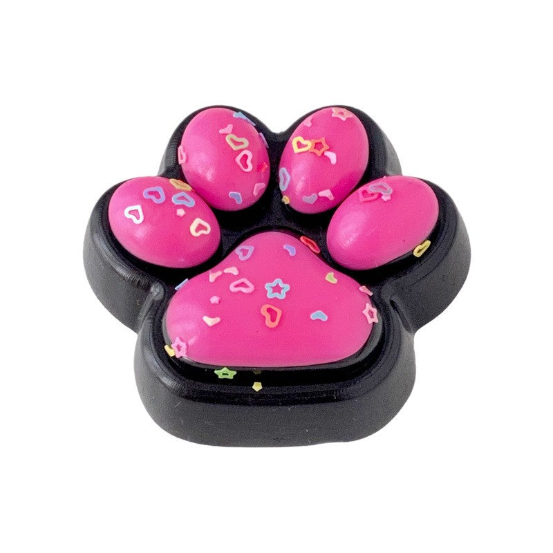 Jucarie Antistres Squishy, Vivimall, cu Revenire Lenta, Squeeze Pinch Family, Model Labuta de Pisica, 6.8x6.2 cm, 55g, Ambalaj Transparent, Roz Inchis - vivimall.ro