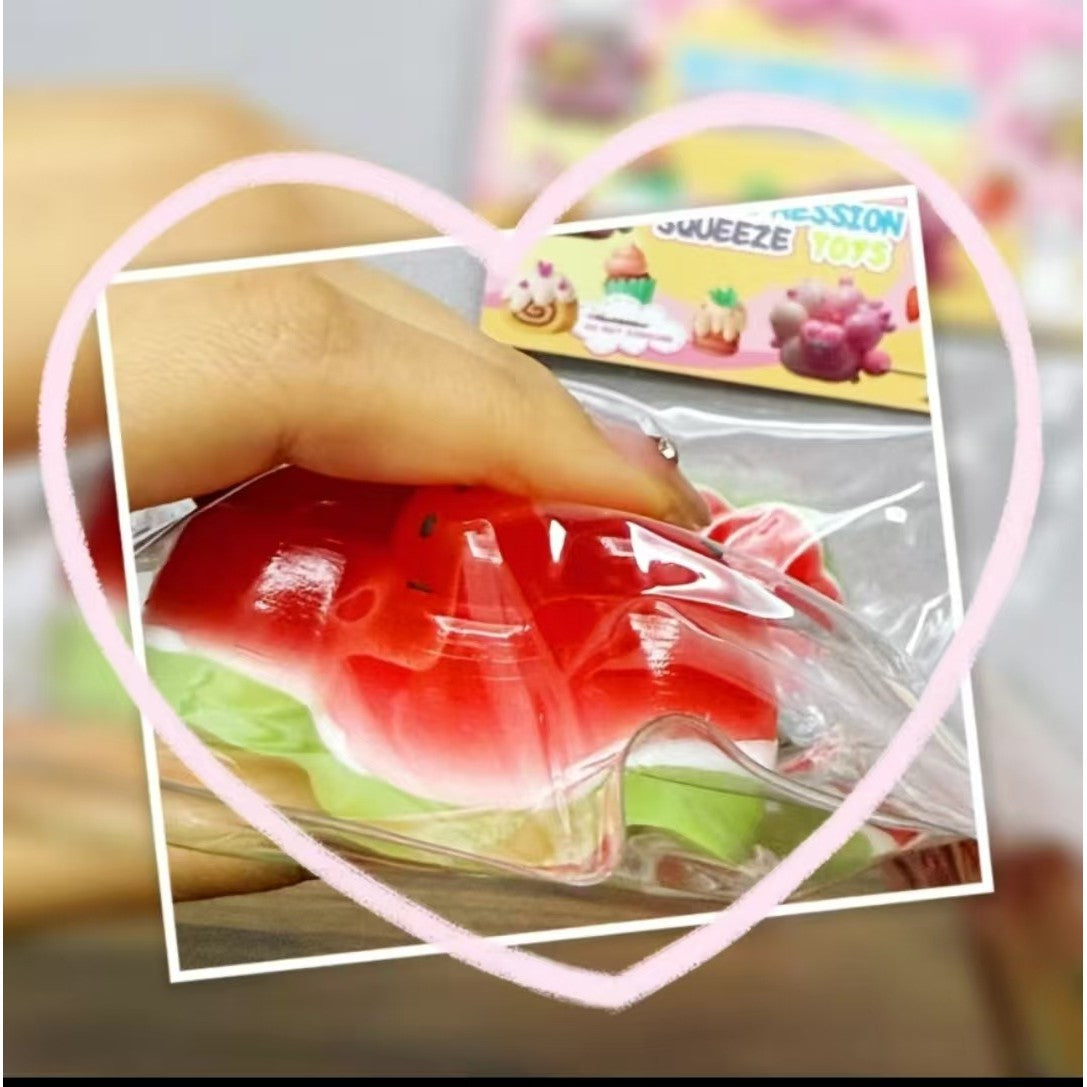 Jucarie Antistres Squishy, Vivimall, cu Revenire Lenta, Squeeze Pinch Family, Model Labuta de Pisica, Rosie - vivimall.ro