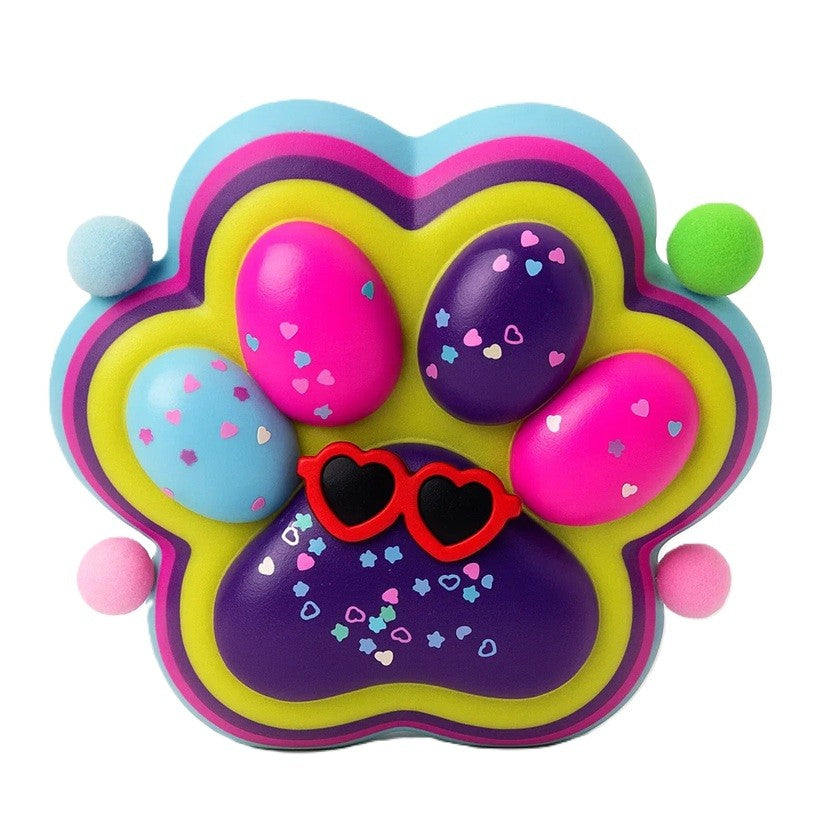 Jucarie Antistres Squishy, Vivimall, cu Revenire Lenta, Squeeze Toys, Model Cat Paw, 12.5x10.5 cm, 220g, +3 Ani, din TPR, Model 5, Multicolor - vivimall.ro