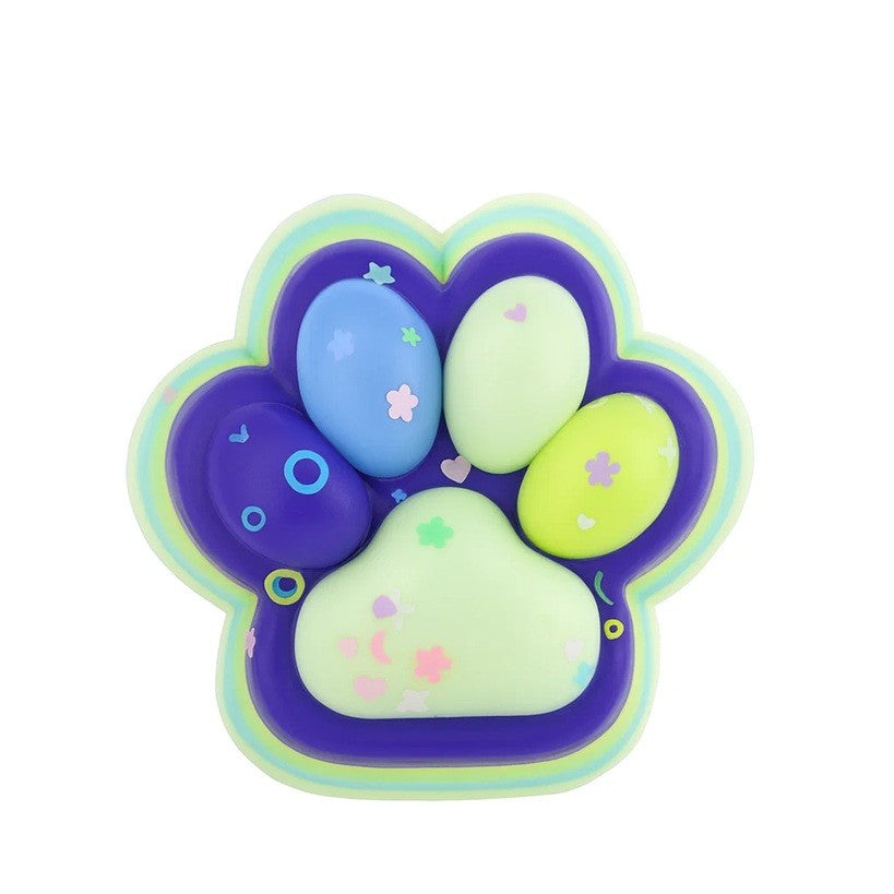 Jucarie Antistres Squishy, Vivimall, cu Revenire Lenta, Squeeze Toys, Model Cat Paw, 12.5x10.5 cm, 220g, +3 Ani, din TPR, Model 6, Multicolor - vivimall.ro