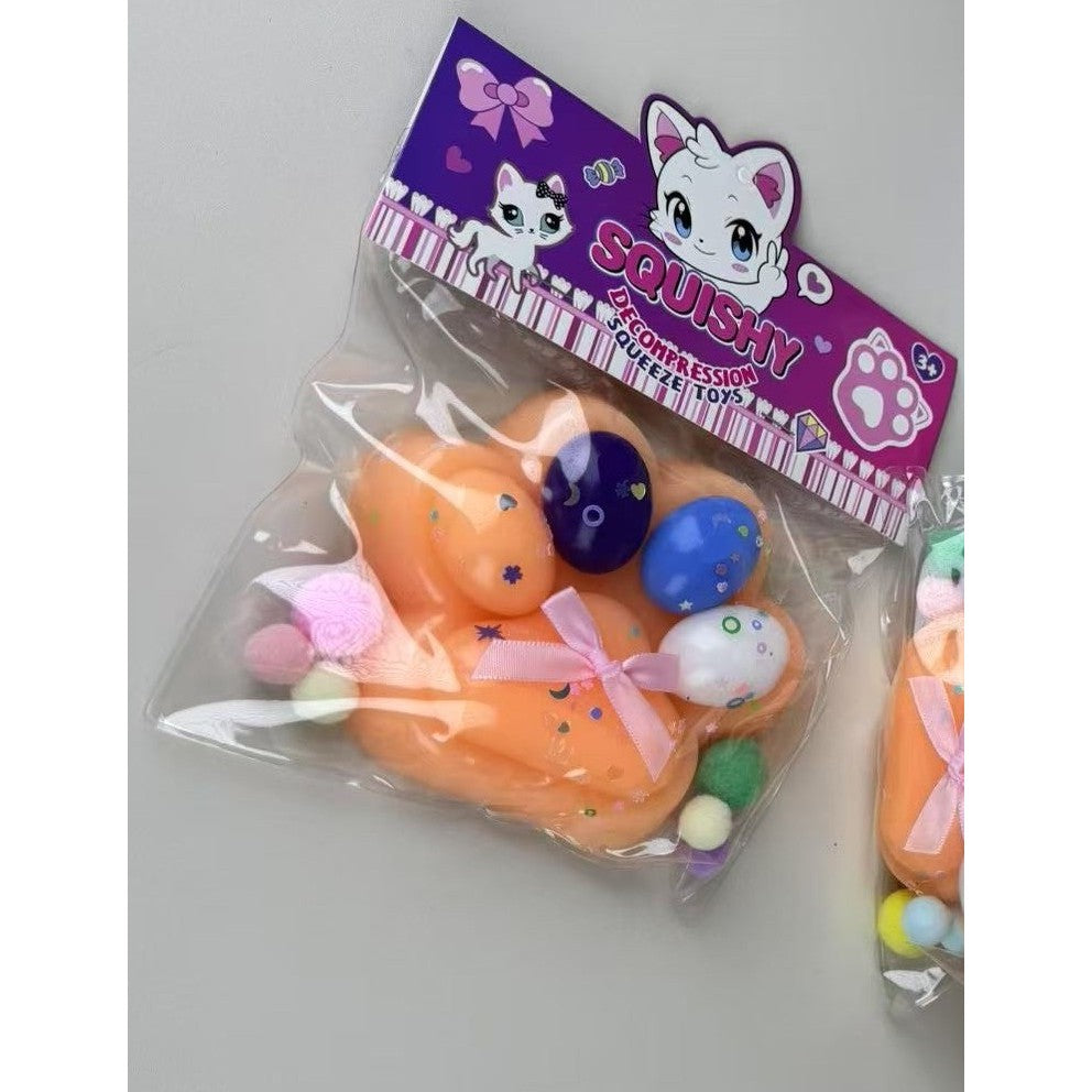 Jucarie Antistres Squishy, Vivimall, cu Revenire Lenta, Squeeze Toys, Model Cat Paw, 12.5x10.5 cm, 220g, +3 Ani, din TPR, Model 8, Multicolor - vivimall.ro