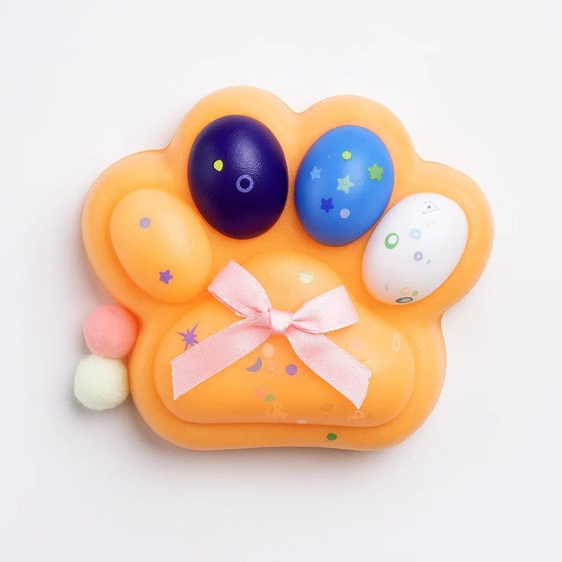 Jucarie Antistres Squishy, Vivimall, cu Revenire Lenta, Squeeze Toys, Model Cat Paw, 12.5x10.5 cm, 220g, +3 Ani, din TPR, Model 8, Multicolor - vivimall.ro