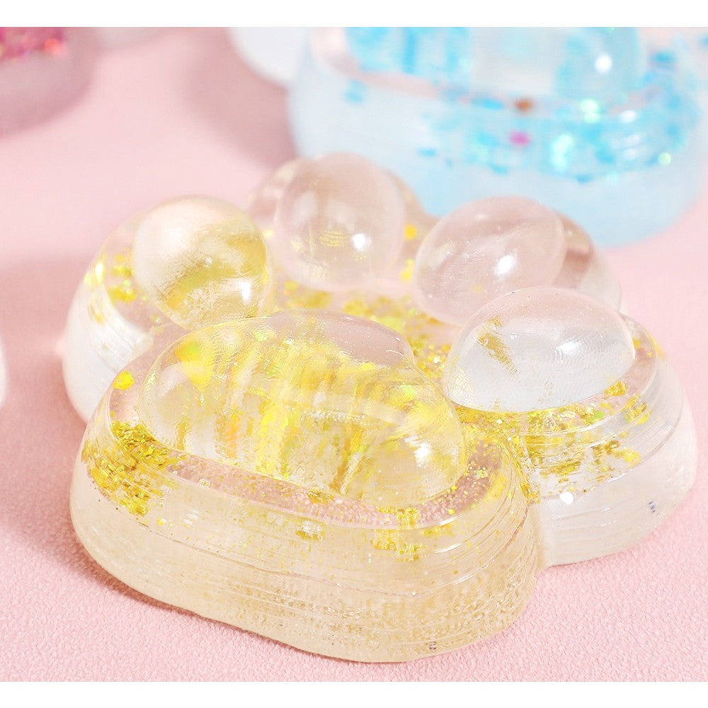 Jucarie Antistres Squishy, Vivimall, Labuta de Pisica Pufoasa, cu Revenire Lenta, 7 x 6.5 cm, Model 270532, Multicolor - vivimall.ro