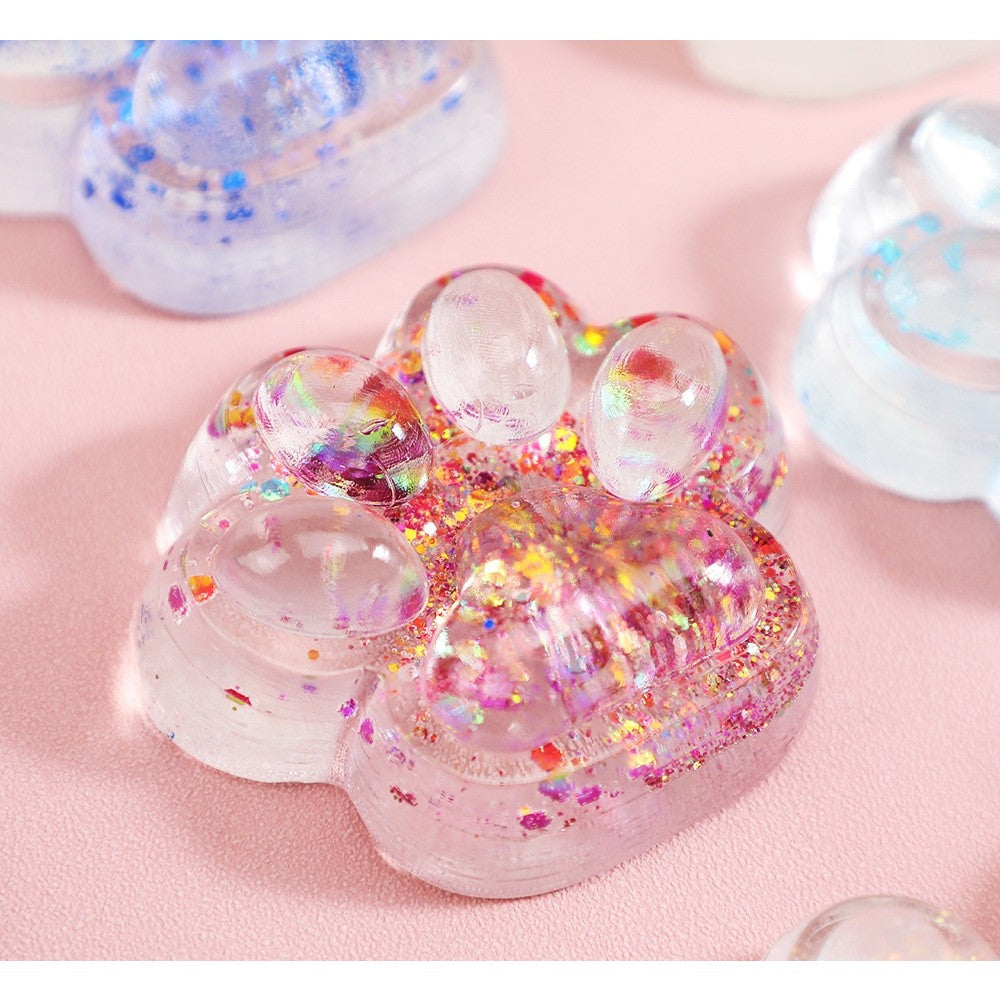 Jucarie Antistres Squishy, Vivimall, Labuta de Pisica Pufoasa, cu Revenire Lenta, 7 x 6.5 cm, Model 270532, Multicolor - vivimall.ro