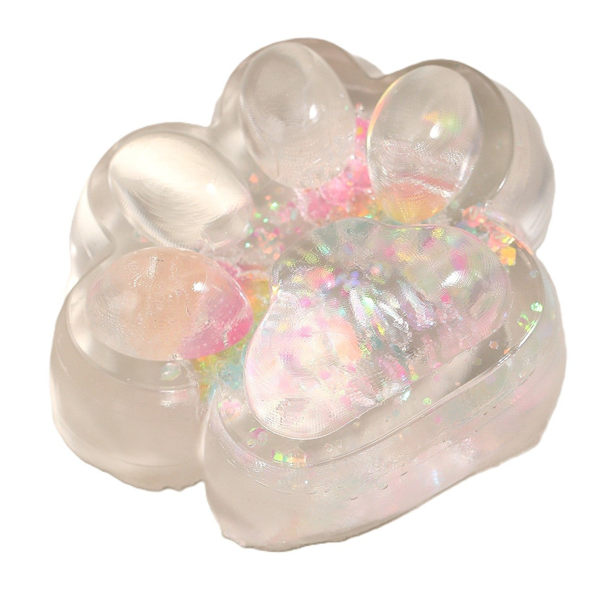 Jucarie Antistres Squishy, Vivimall, Labuta de Pisica Pufoasa, cu Revenire Lenta, 7 x 6.5 cm, Model 270532, Multicolor - vivimall.ro