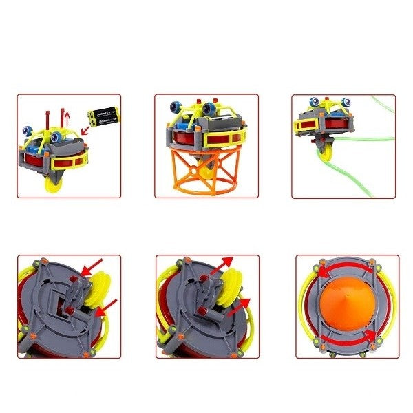 Jucarie circuit pentru copii, Flippy, Broscuta pe monociclu, Rosu - vivimall.ro