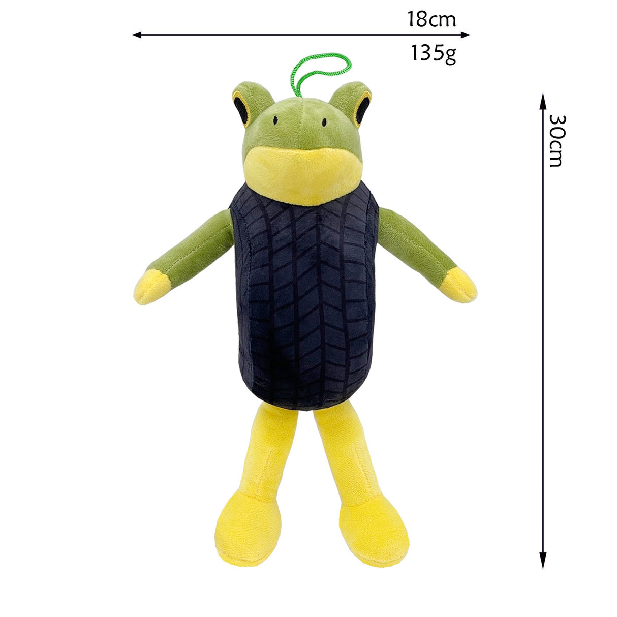 Jucarie Moale de Plus Italian Brainrot, Flippy, cu Agatatoare, Model Broscuta cu Anvelopa Boneca Ambalabu, Jucarie Moale cu pentru Copii, 30 x 18 cm, Negru Verde - vivimall.ro