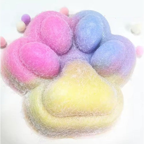 Jucarie Interactiva Squishy, Vivimall, Squeeze Pinch Family, Model Cat Paw, Revenire Lenta, din TPR, +3 Ani, 7.5 cm, Textura Puf, Multicolor - vivimall.ro