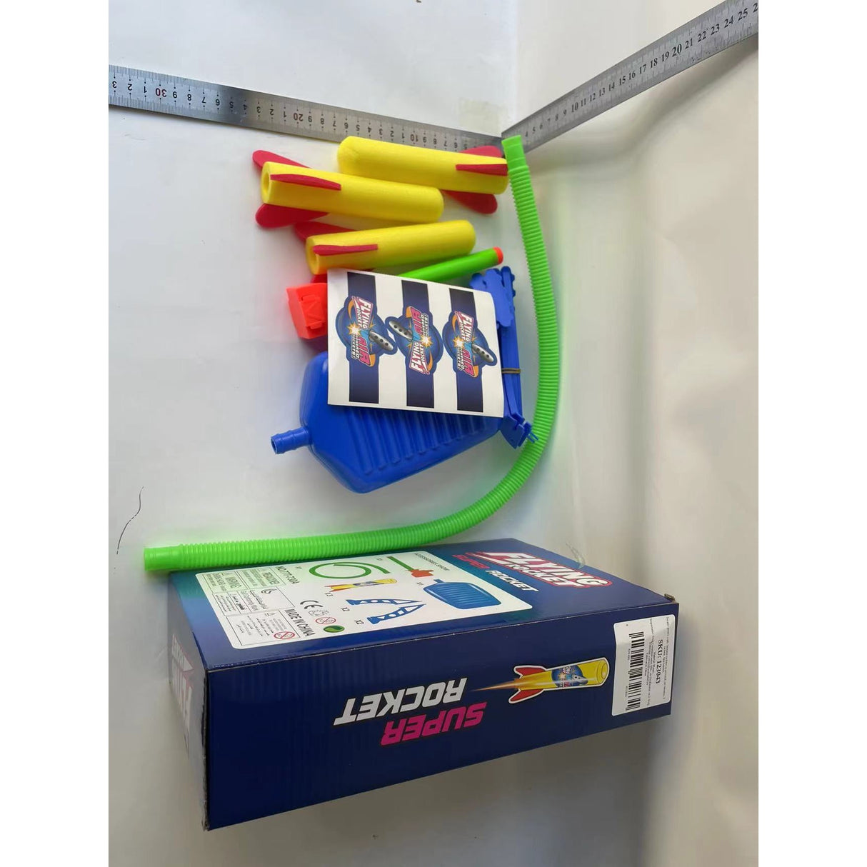 Jucarie pentru copii, lansator rachete cu piciorul, un lansator, 3 rachete, fara lumina - vivimall.ro