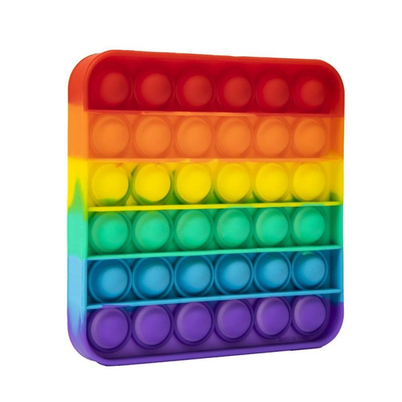 Jucarie Pop it Now & Flip it, Push Bubble Patrat Multicolor Model 6 - vivimall.ro