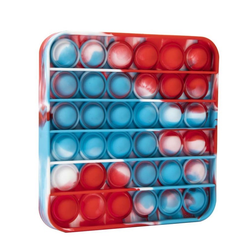 Jucarie Pop it Now & Flip it, Push Bubble Patrat Multicolor Model 6 - vivimall.ro