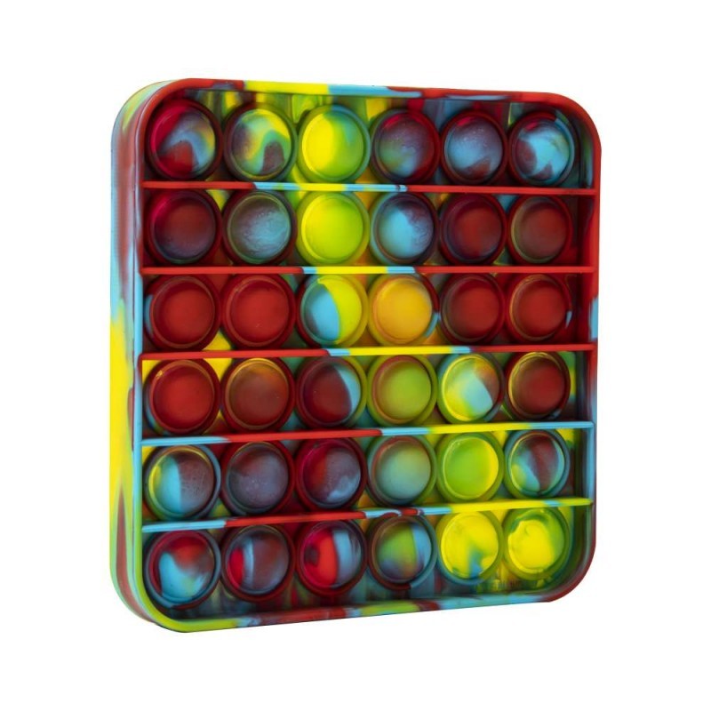 Jucarie Pop it Now & Flip it, Push Bubble Patrat Multicolor Model 6 - vivimall.ro