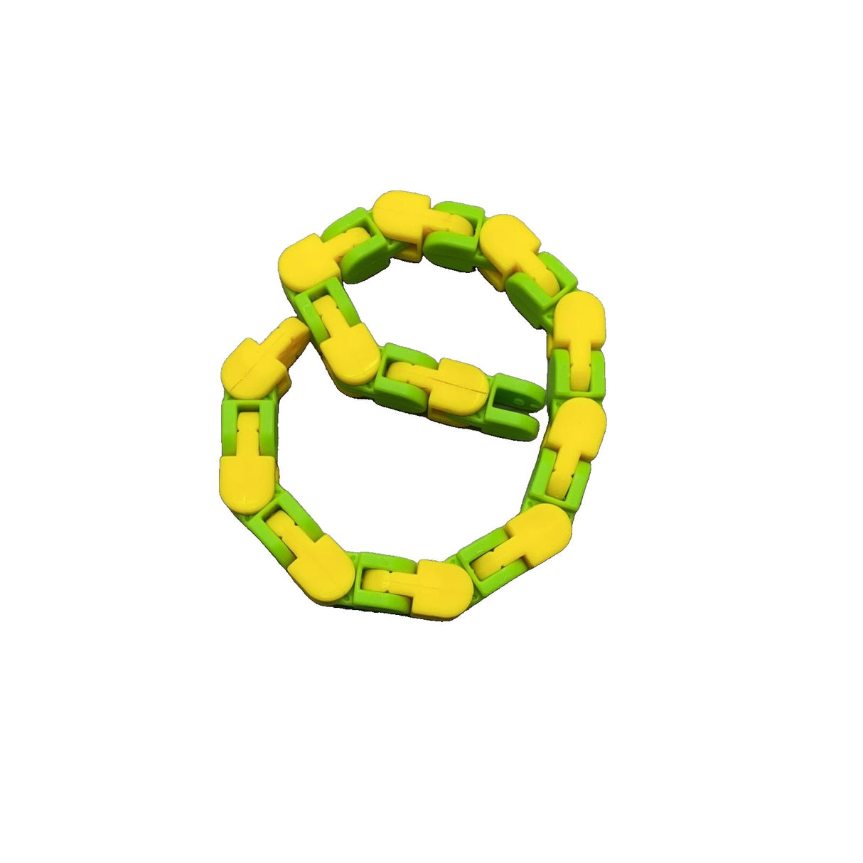 Jucărie Senzorială Antistres Flippy - Puzzle de Îmbinat Tip Șarpe, 24 Piese, +3 Ani, Galben/Verde - vivimall.ro