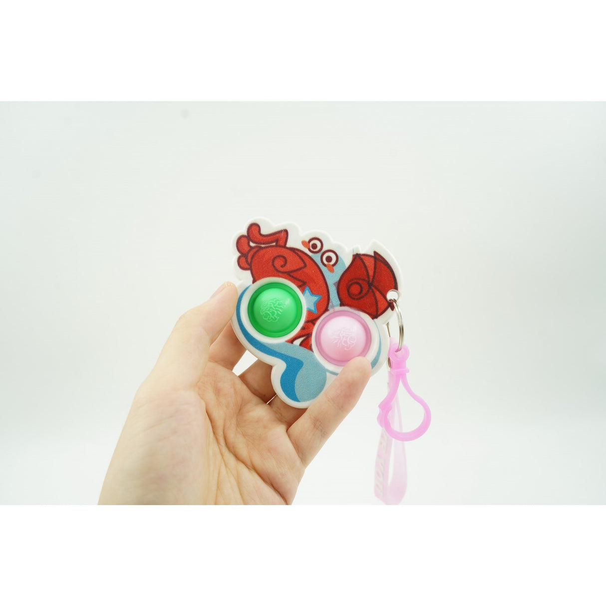 Jucarie Senzoriala Antistres, Simple Dimple, Breloc 2 Bulinute si Zodii, Multicolor - vivimall.ro