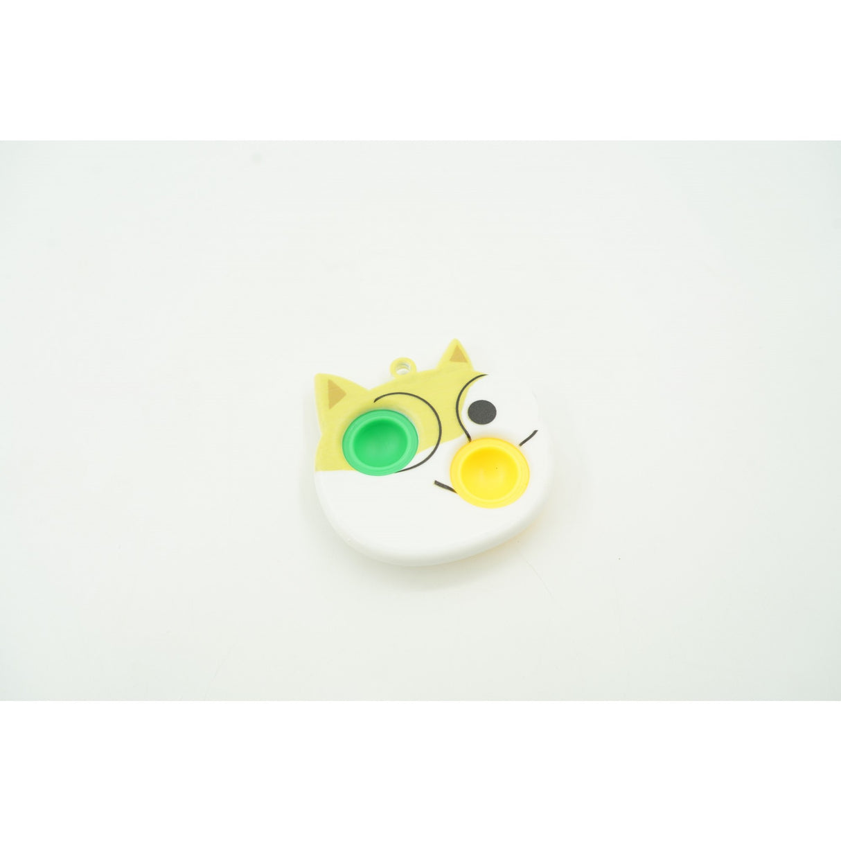 Jucarie senzoriala antistres, Simple Dimple, Breloc cu 2 bulinute, Pisicuta, Multicolor