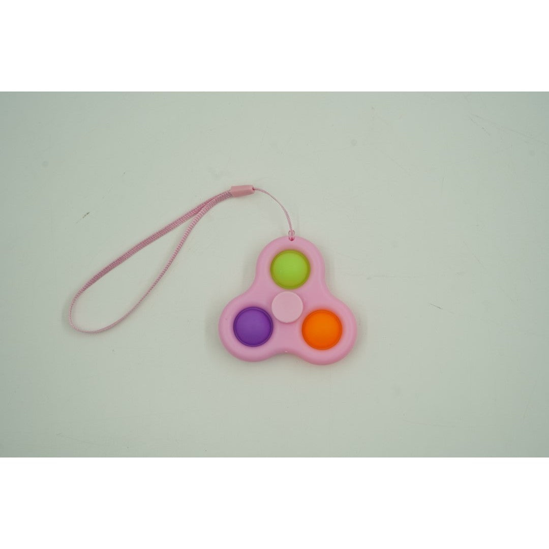 Jucarie senzoriala spinner Flippy- Fidget Toy, Simple Dimple, 7 cm, Roz/Multicolor - vivimall.ro