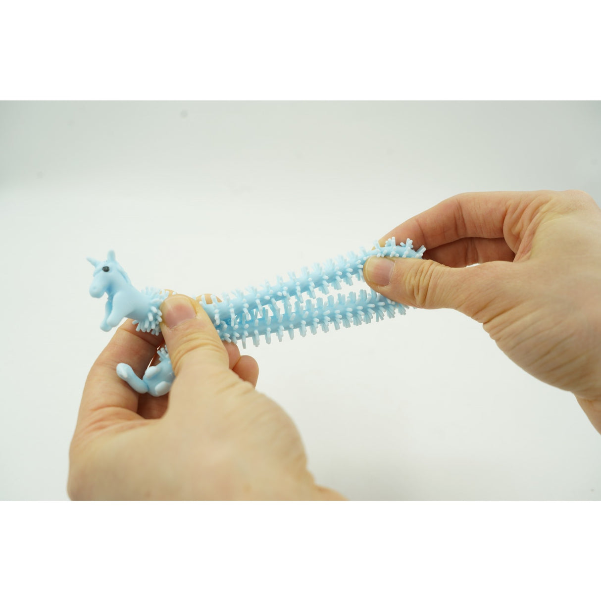 Jucarie senzoriala superelastica, antistres, Fidget toy, Unicorn noodles, albastru
