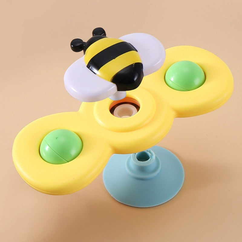 Jucarie Spinner pentru copii cu 2 laturi, Spinimals Albina, Galben - vivimall.ro
