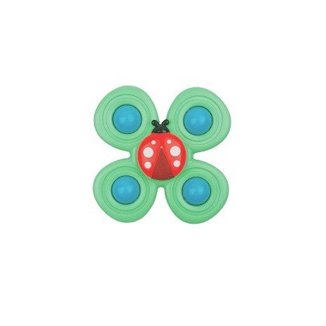 Jucarie Spinner pentru copii cu 4 laturi, Spinimals Buburuza, Verde - vivimall.ro
